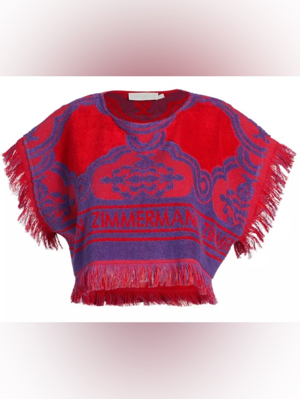 Zimmermann Fringe terry cloth Top